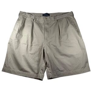 Vintage Polo Ralph Lauren Tyler Shorts Pleated Casual Khaki Cotton Men's Size 40